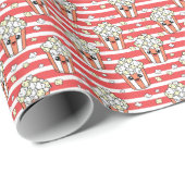 Neon Popcorn Kinder Patroon Cadeaupapier (Rol Hoek)