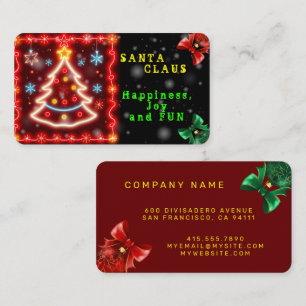 Neon Populair Kerstvakantie Collectie Visitekaartje