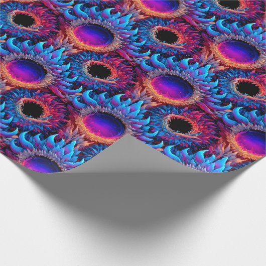 Neon Portals - Cosmic Horror Gateway-patroon Cadeaupapier (Hoek)