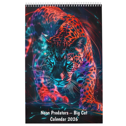 Neon Predators – Calendrier des Grands Félins 2026 (Protection)