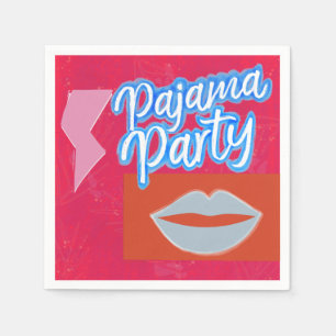 Neon Preppy Pajama Party Servet