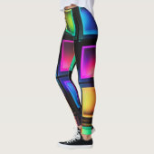 Neon Prism Grid Leggings (Gauche)