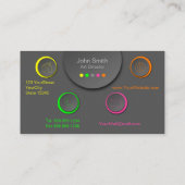 Neon professionnel couleur Carte de visite moderne (Dos)