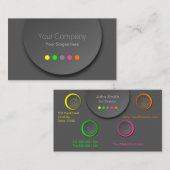 Neon professionnel couleur Carte de visite moderne (Devant / Derrière)