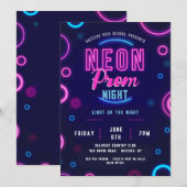 Neon Prom Nacht Kaart (Voorkant / Achterkant)