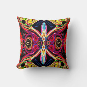Neon Psychedelic Abstract Sierkussen 1