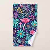 Neon Psychedelic Mushroom Forest Dream Bad Handdoek (Handdoek)