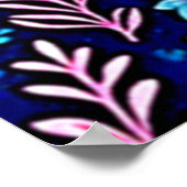 Neon Psychedelic Mushroom Forest Dream Poster (Hoek)