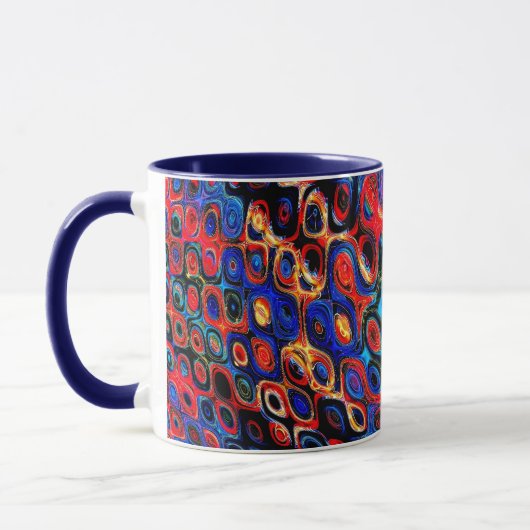 Neon Psychedelic Ripples Mug (Gauche)
