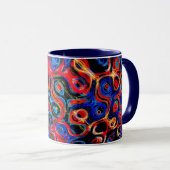 Neon Psychedelic Ripples Mug (Devant droit)