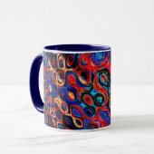 Neon Psychedelic Ripples Mug (Devant gauche)