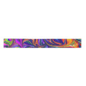 Neon Psychedelic Swirls Rainbow-kleuren Lint (Voorkant)