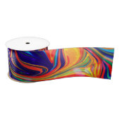 Neon Psychedelic Swirls Rainbow-kleuren Lint (Spoel)