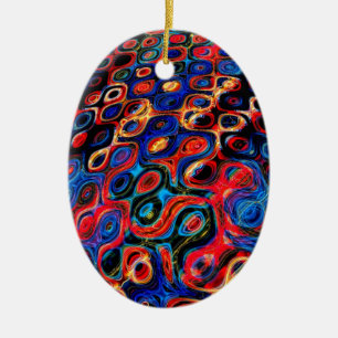 Neon psychedelische rimpels Ornament