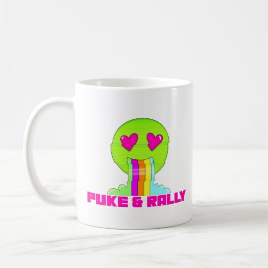 Neon Puke & Rally Classic Mug | Retour de Fête (Gauche)