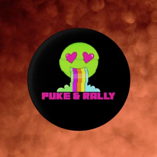 Neon Puke & Rally Face Button | Partijcomeback