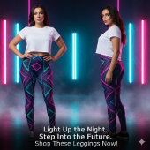 Neon Pulse Geometry Leggings