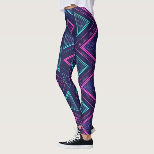 Neon Pulse Geometry Leggings (Gauche)