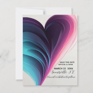 Neon Pulse Vows – Faire-part de mariage moderne