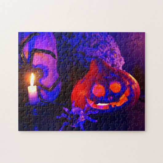 Neon pumpkins legpuzzel (Horizontaal)