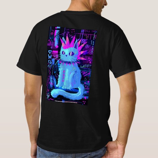 Neon Punk Cat T-shirt (Achterkant)