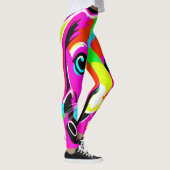 Neon Puppy Pop Art Leggings (Rechts)