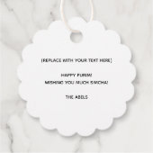 Neon Purim Bedankjes Labels (Achterkant)