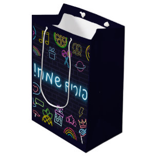 Neon Purim Medium Cadeauzakje