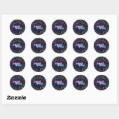 Neon Purim Ronde Sticker (Vel)
