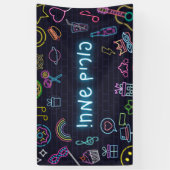 Neon Purim Spandoek (Verticaal)