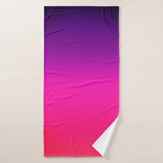 Neon Purple et pink ombre design abstrait (Serviette de bain)