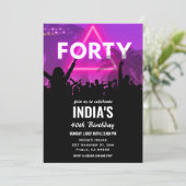 Neon Quarante 40e Invitation anniversaire (Debout devant)