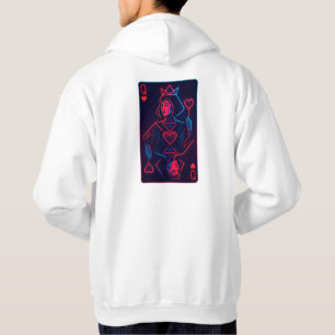 Neon Queen of Hearts - Retro-futuristische synthwa Hoodie