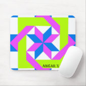 Neon Quilt Square Muismat (Met muis)