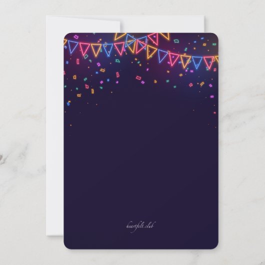 Neon Quinceañera Invitation (Dos)