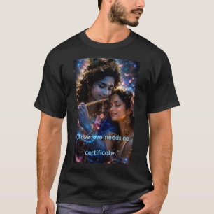 Neon Radha Krishna Goddelijke Liefde Cyberpunk Gra T-shirt