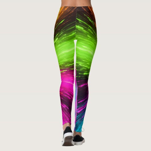 Neon Radial Burst Explosion Leggings (Achterkant)