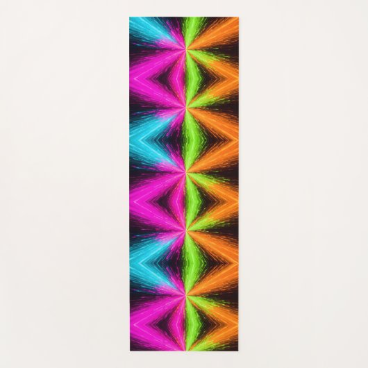 Neon Radial Burst Explosion Yogamat (Voorkant)