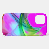 Neon Rainbow Abstract Design Coque-Mate coque ipho (Verso (horizontal))