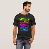 Neon Rainbow Bacon Lover T-shirt (Voorkant volledig)