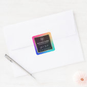 Neon Rainbow Colored Candle Labels (Envelop)