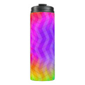 Neon Rainbow Herringbone Gift Bag Thermosbeker (Voorkant)