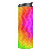 Neon Rainbow Herringbone Gift Bag Thermosbeker (Gedraaid links)