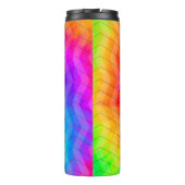 Neon Rainbow Herringbone Gift Bag Thermosbeker (Achterkant)