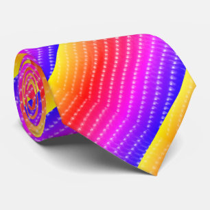 Neon Rainbow Lights Las Vegas Marque Necktie Stropdas
