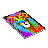 Neon Rainbow Lion Notitieboek (Rechterzijde)