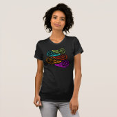 Neon Rainbow Paisley T-shirt (Voorkant volledig)
