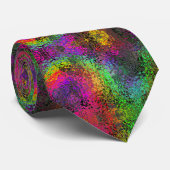 Neon Rainbow Print Stropdas (Opgerold)