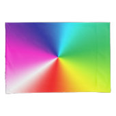 Neon Rainbow Prism Pattern Kussensloop (Voorkant-Rechts)