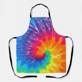 Neon Rainbow Retro Tie Dye Design Schort (Voorkant)